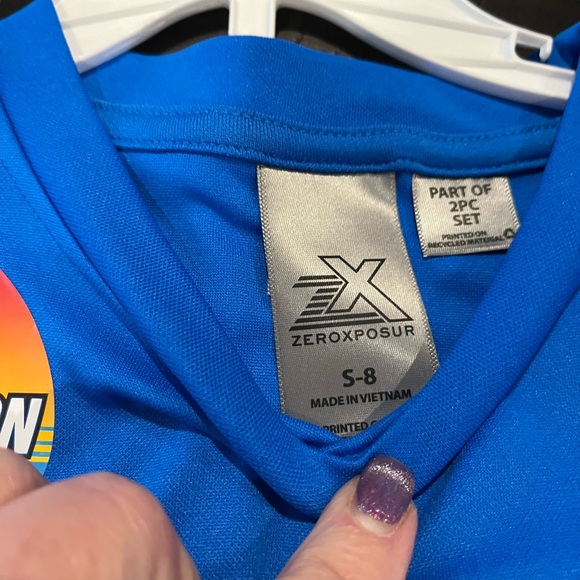 NWT ZeroXposur Boys 8 14/16 18 Swim Rashguard Bathing Suit Set UPF 30+ Trunks - Picture 9 of 11